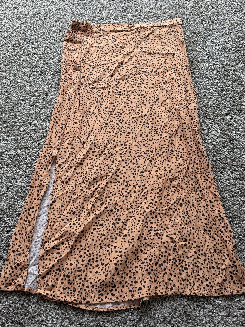 Cotton On Tan Leopard Print Maxi Skirt